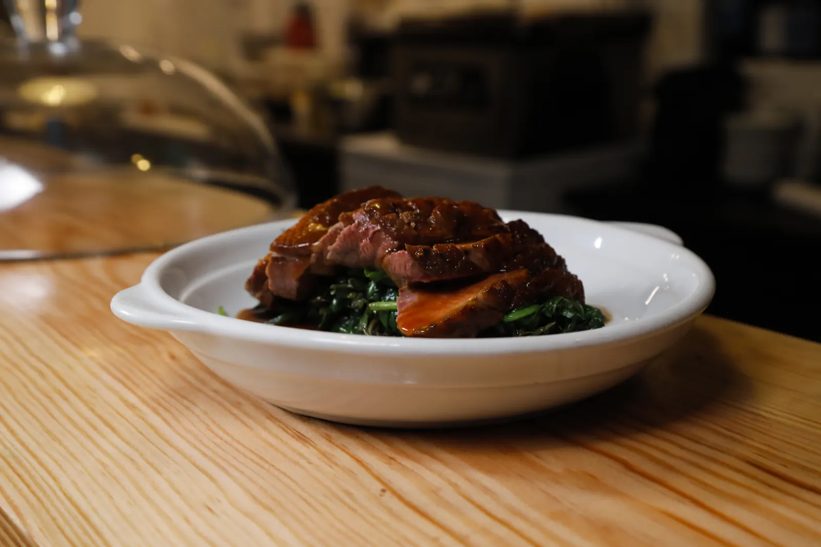 Duck breast, passion fruit sauce